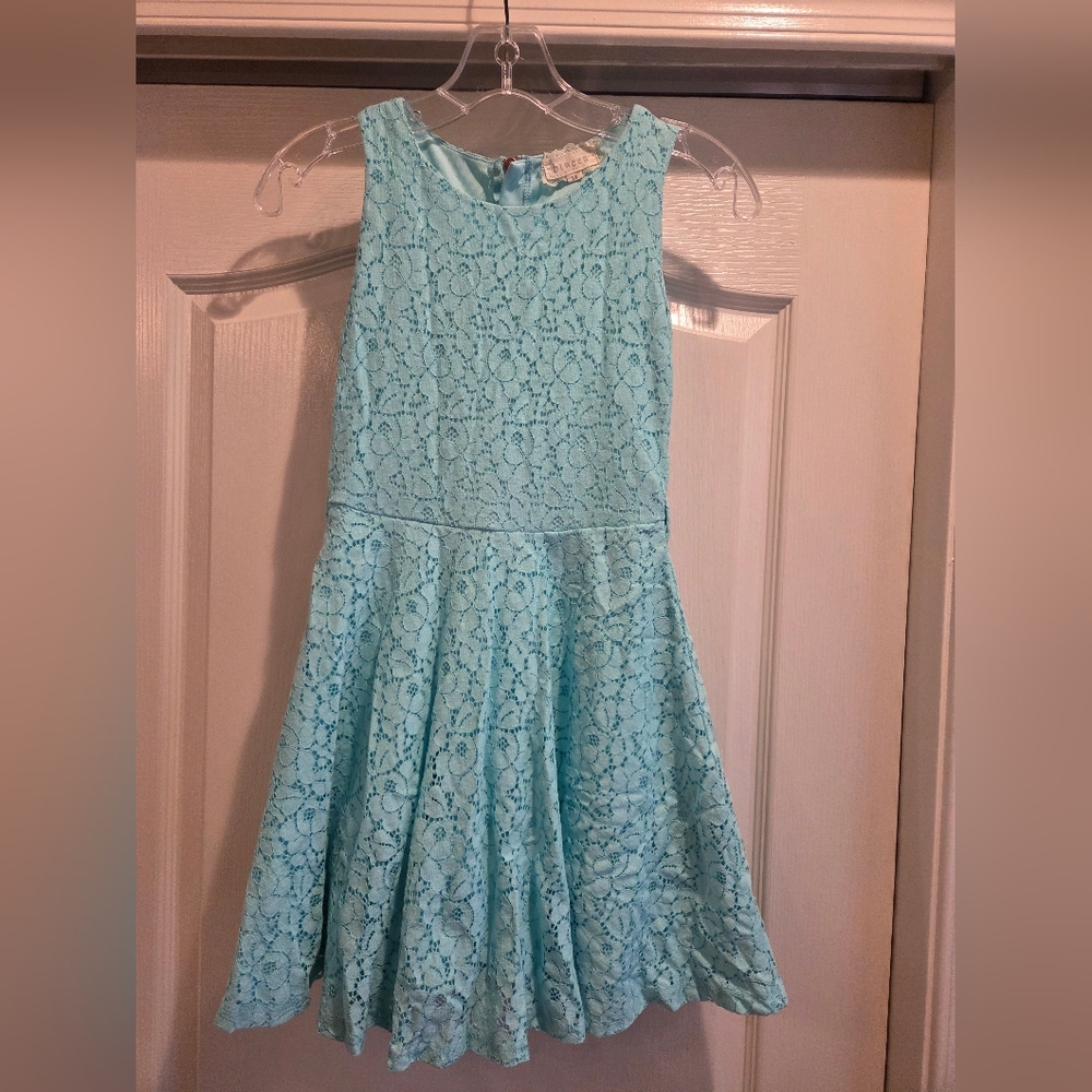 BTween elegant Lace Kids Dress in Light Blue